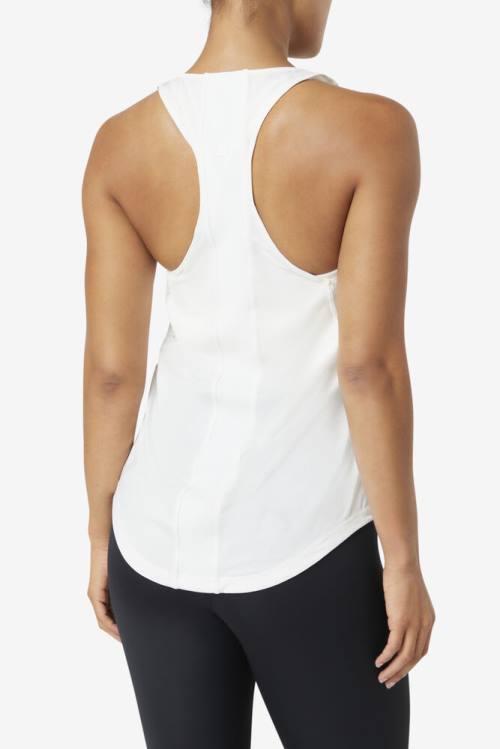 Fila Uplift Textured Racerback Tank Tops Ženske Bela | Fila720JL