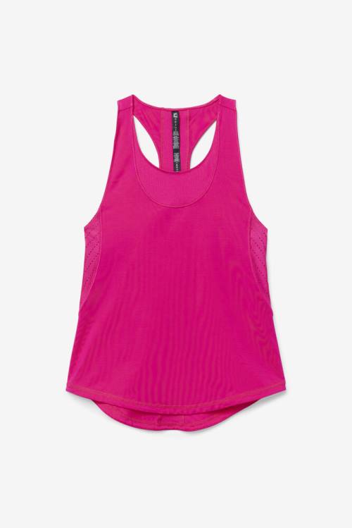 Fila Uplift Textured Racerback Tank Tops Ženske Svetloba Roza | Fila937OC