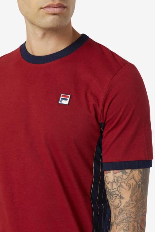 Fila Warner Tee Majice Moški Mornarica | Fila460KE