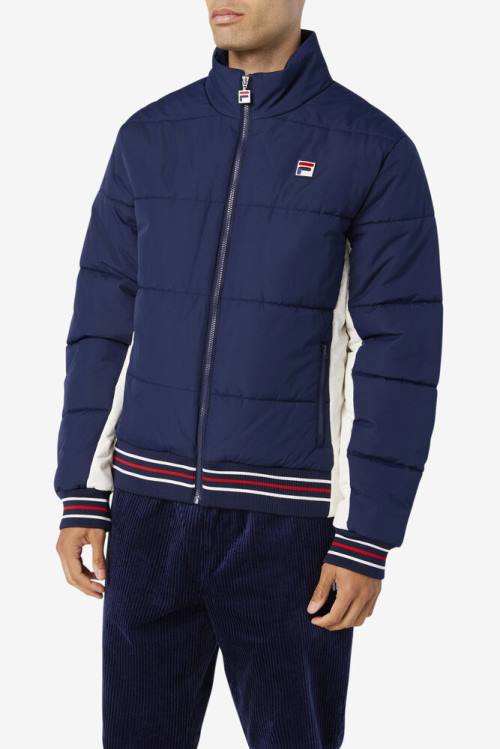 Fila Watson Puffer Jakne Moški Mornarica | Fila417UF