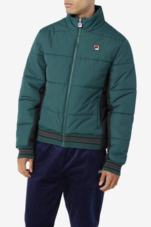 Fila Watson Puffer Jakne Moški Črna | Fila056YD