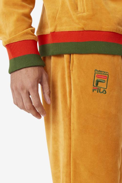 Fila X Paterson Velour Hlače Moški Oranžna | Fila827ZV