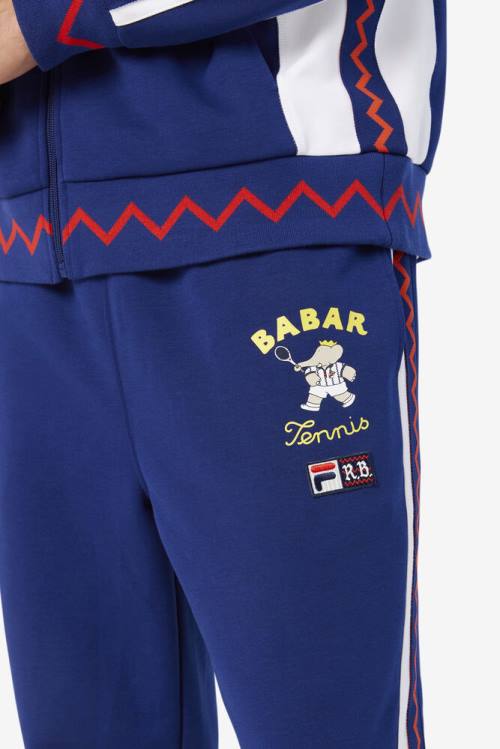 Fila X Rb Babar Evertt Jogger Hlače Moški Modra / Bela | Fila648DL