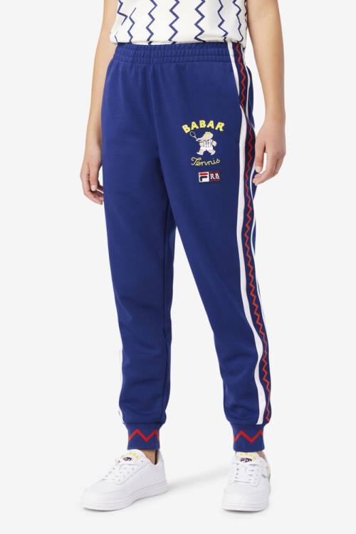 Fila X Rb Babar Evertt Jogger Hlače Moški Modra / Bela | Fila648DL