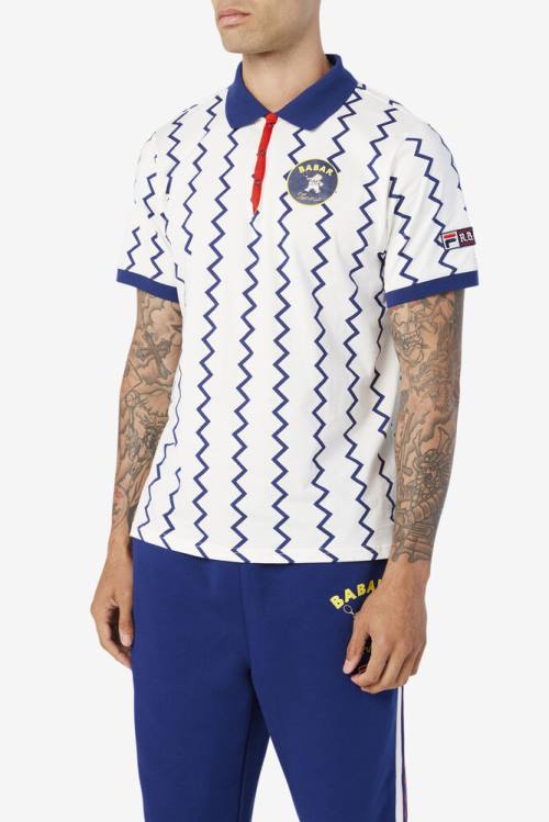 Fila X Rb Babar Guye Polo Majica Moški Bela / Modra / Rdeča | Fila105IY