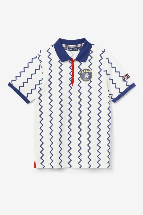 Fila X Rb Babar Guye Polo Majica Moški Bela / Modra / Rdeča | Fila105IY