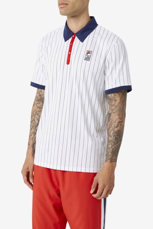 Fila X The Museum Bb1 Polo Majica Moški Bela / Mornarica / Rdeča | Fila751RO