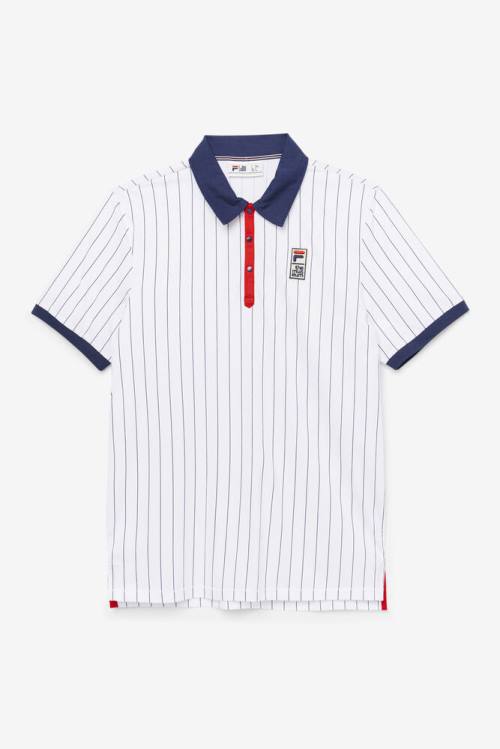 Fila X The Museum Bb1 Polo Majica Moški Bela / Mornarica / Rdeča | Fila751RO