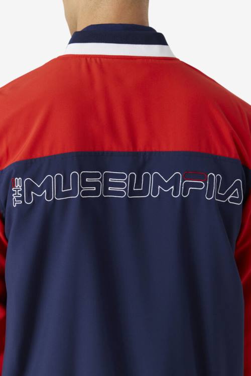 Fila X The Museum Track Jakne Moški Mornarica / Rdeča / Bela | Fila217AQ