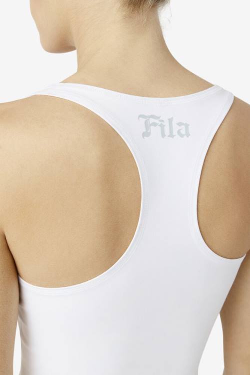 Fila Zuri Reversible Crop Tank Tops Ženske Bela | Fila701KY