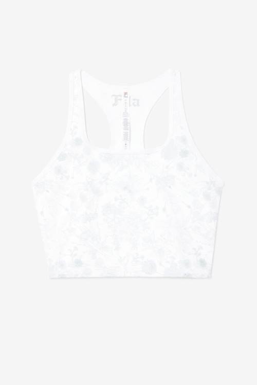 Fila Zuri Reversible Crop Tank Tops Ženske Bela | Fila701KY