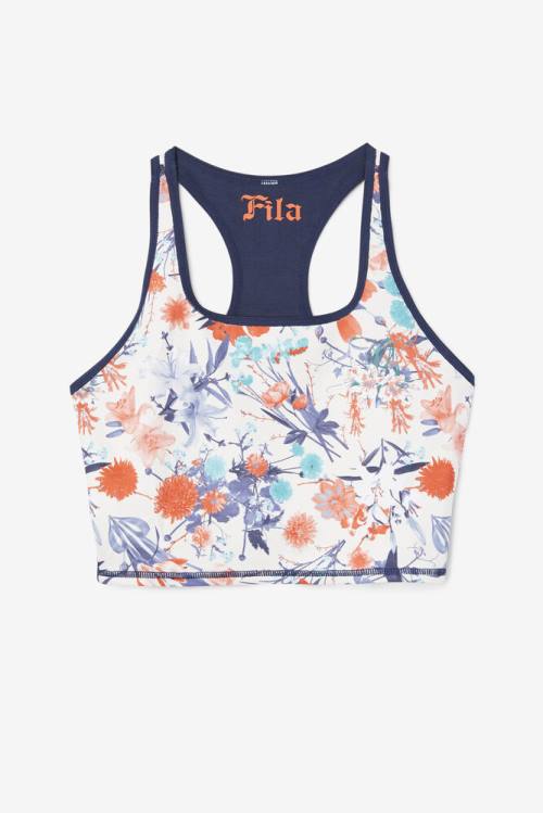 Fila Zuri Reversible Crop Tank Tops Ženske Mornarica | Fila719JP